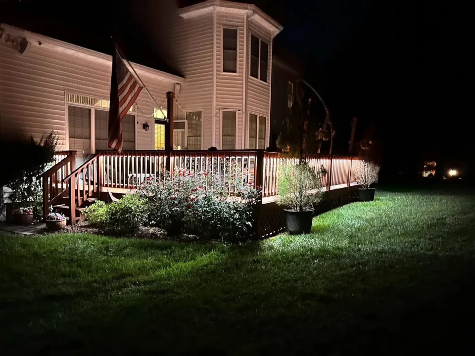 A Richmond-area home with deck lighting installed by FIXABL